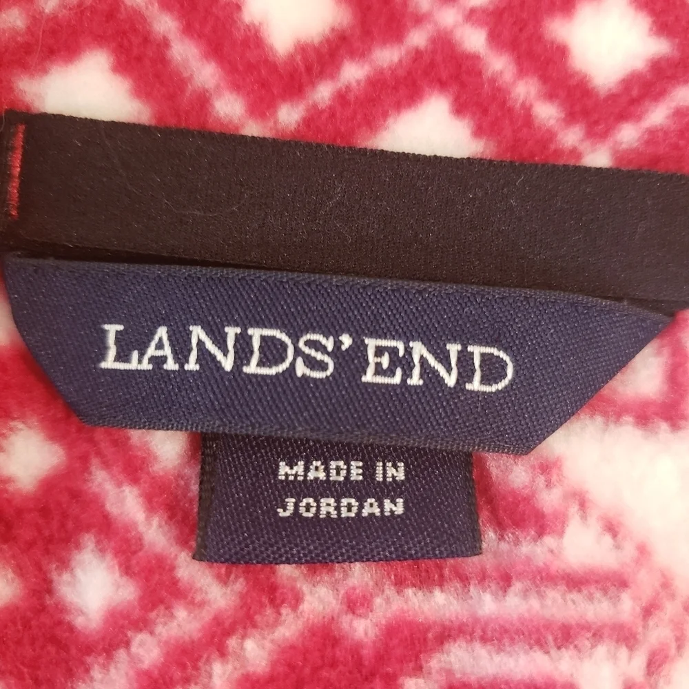 Lands End  Red Quarter Zipper Mock Neck Women's Fleece Size XS   NWOT